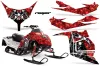 Polaris IQ Race 600 Sled Graphic Kit - All Years Reaper Red