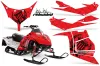Polaris IQ Race 600 Sled Graphic Kit - All Years Silver Star - Reloaded Red