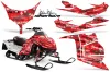 Polaris IQ Race 600 Sled Graphic Kit - All Years Silver Star - Silverhaze Red