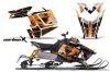 Polaris RMK / PRO-R / Rush / Assault Sled Graphic Kit - 2011-2016 Carbon X Orange