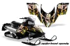 Polaris RMK / Shift / Assault Sled Graphic Kit - 2006-2020 Motorhead Mandy Black