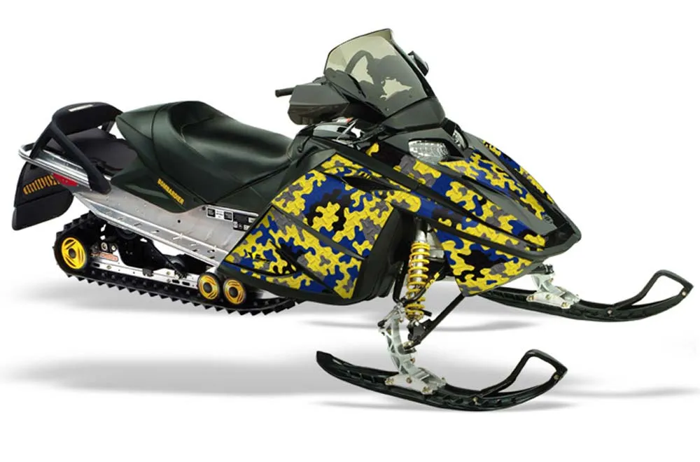 Ski Doo Rev Sled Graphic Kit - 2004-2012 Camoplate Blue