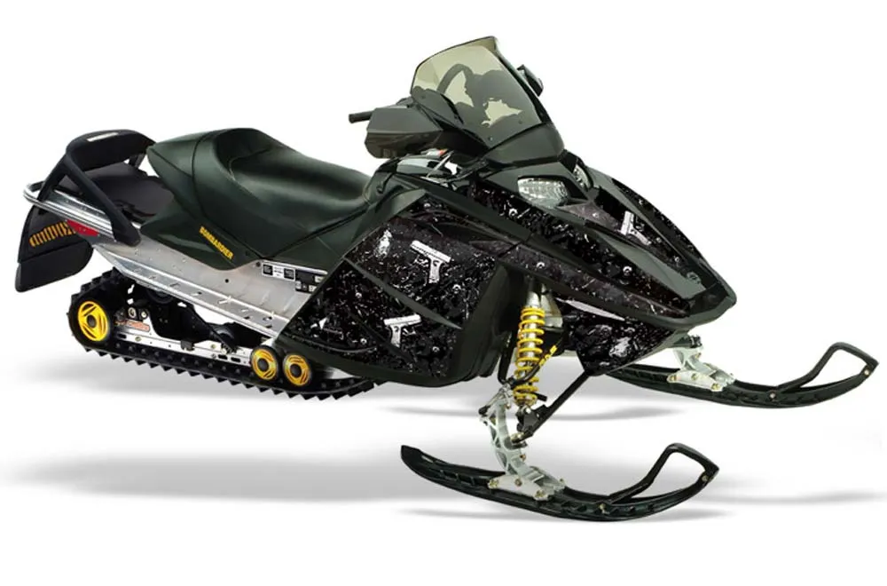 Ski Doo Rev Sled Graphic Kit - 2004-2012 Glock Black