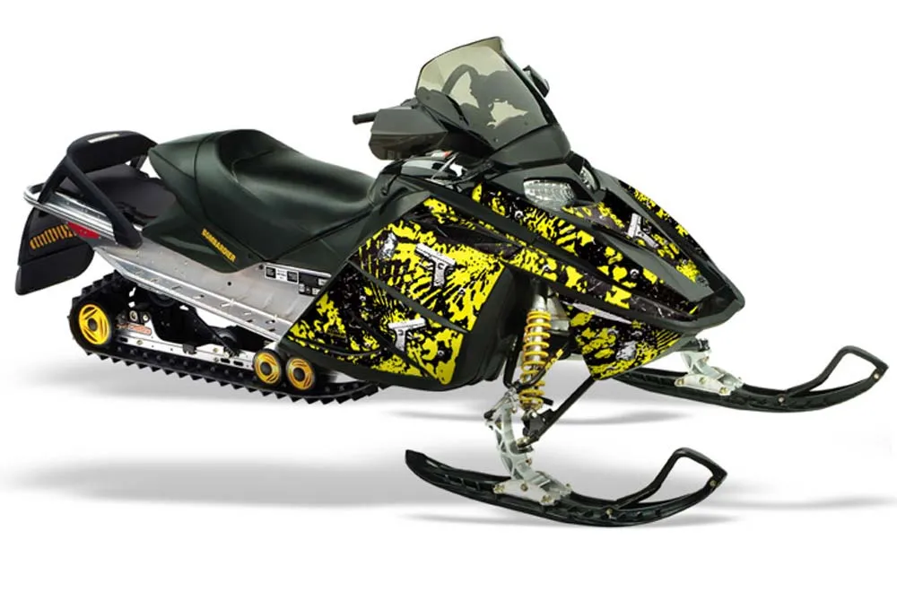 Ski Doo Rev Sled Graphic Kit - 2004-2012 Glock Yellow