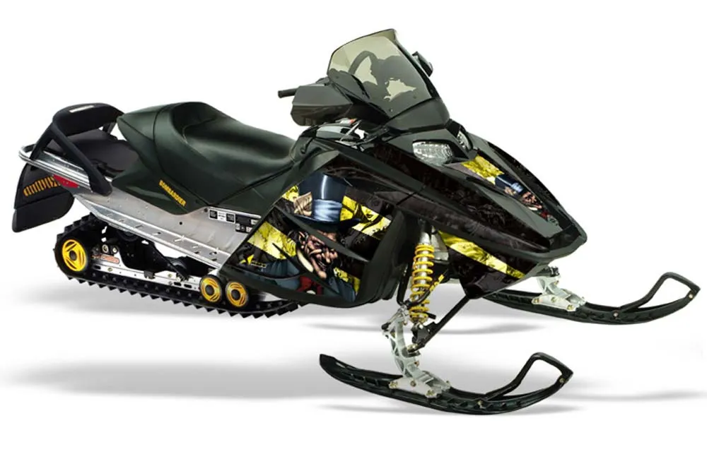 Ski Doo Rev Sled Graphic Kit - 2004-2012 Mad Hatter Yellow