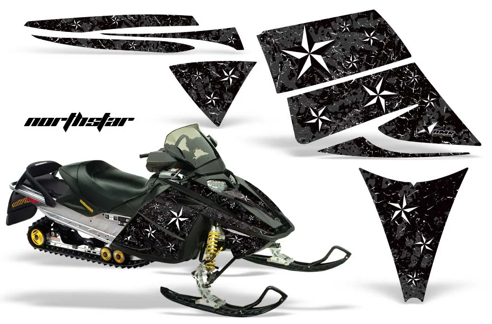 Ski Doo Rev Sled Graphic Kit - 2004-2012 North Star Black
