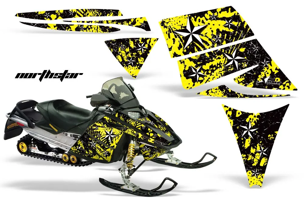 Ski Doo Rev Sled Graphic Kit - 2004-2012 North Star Yellow