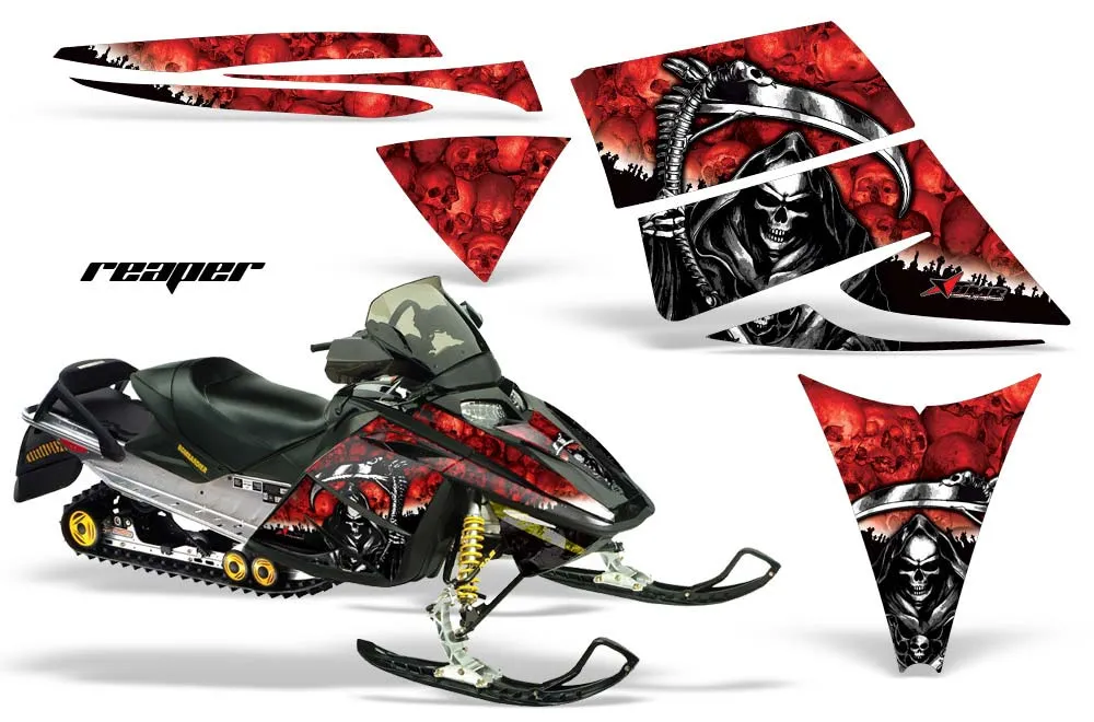 Ski Doo Rev Sled Graphic Kit - 2004-2012 Reaper Red