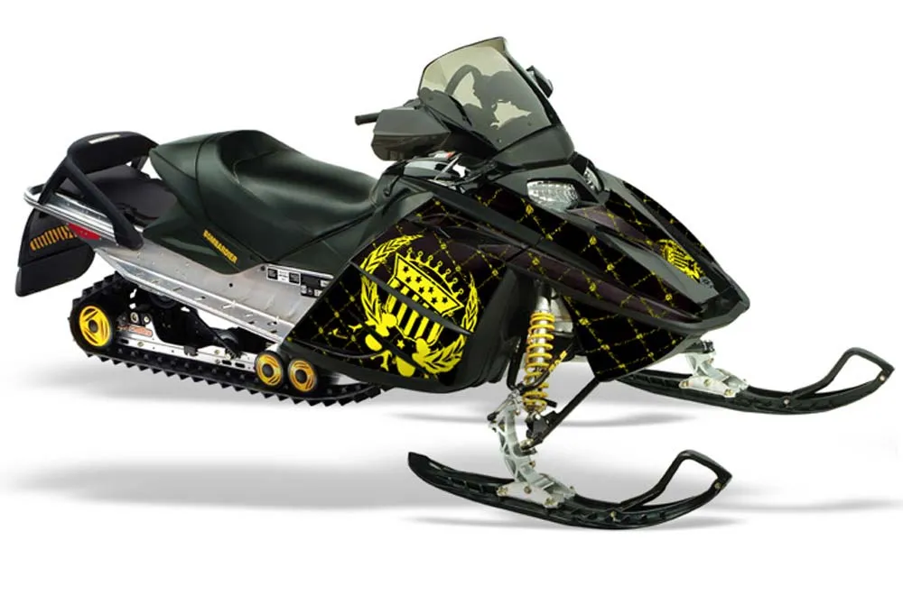Ski Doo Rev Sled Graphic Kit - 2004-2012 Silver Star - Reloaded Yellow