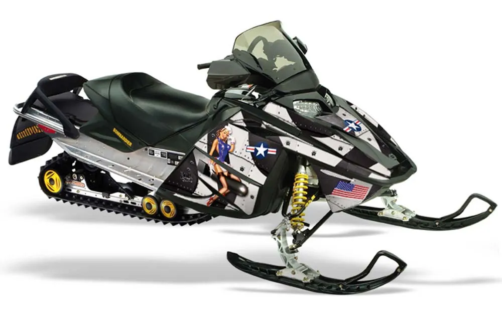 Ski Doo Rev Sled Graphic Kit - 2004-2012 T Bomber Black