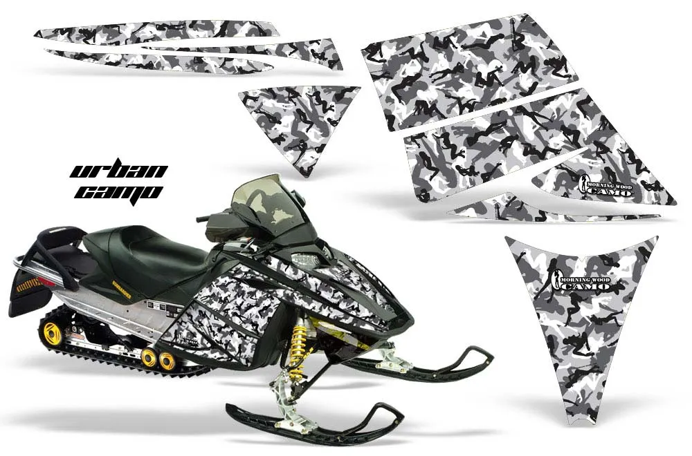 Ski Doo Rev Sled Graphic Kit - 2004-2012 Urban Camo White