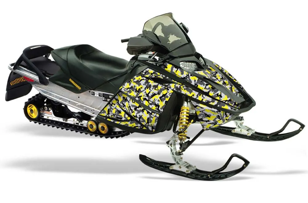 Ski Doo Rev Sled Graphic Kit - 2004-2012 Urban Camo Yellow