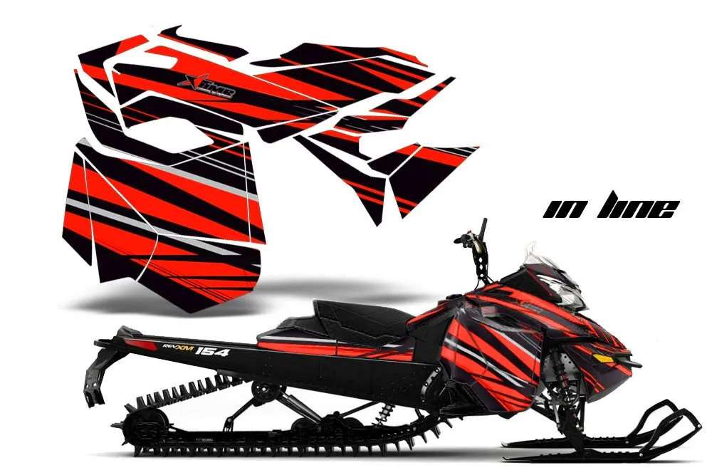 Ski Doo Rev XM Summit Sled Graphic Kit - 2013-2016 In Line Red