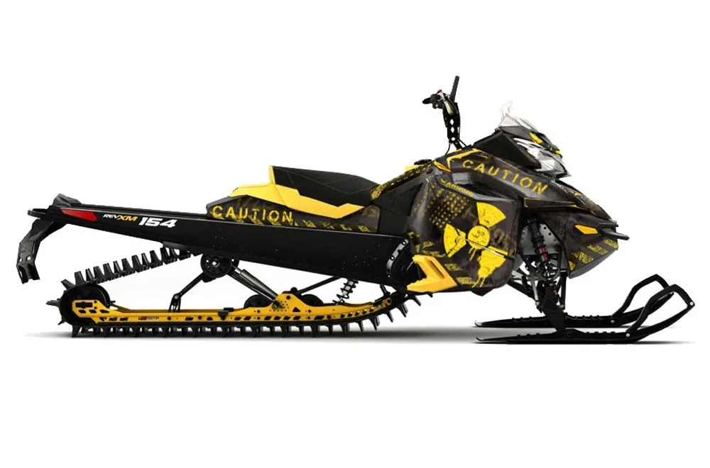 Ski Doo Rev XM Summit Sled Graphic Kit - 2013-2016 Meltdown Black