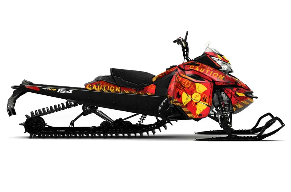 Ski Doo Rev XM Summit Sled Graphic Kit - 2013-2016 Meltdown Red