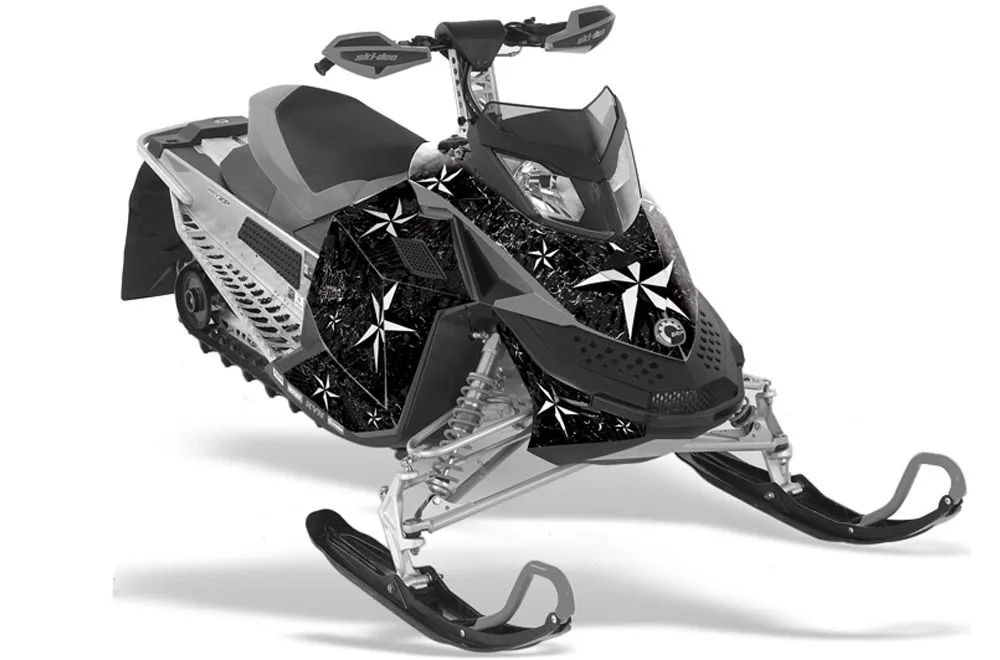 Ski Doo Rev XP Sled Graphic Kit - 2008-2012 North Star Black