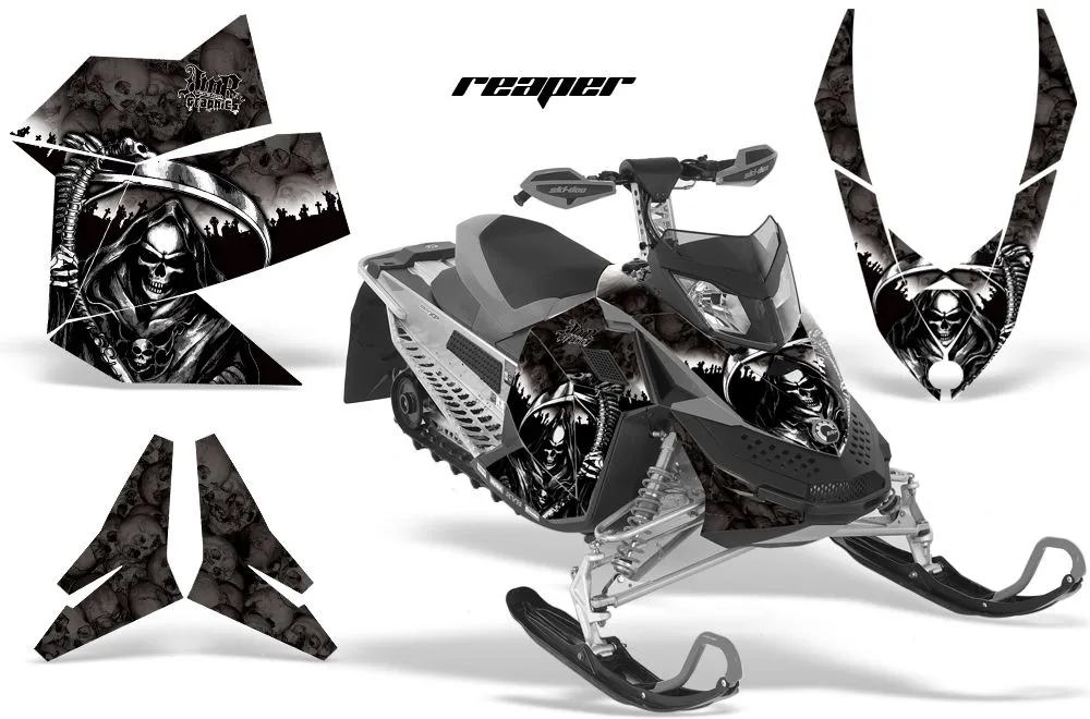 Ski Doo Rev XP Sled Graphic Kit - 2008-2012 Reaper Black