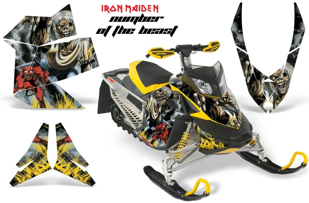 Ski Doo Rev XP Sled Graphic Kit - 2008-2012 Number of the Beast