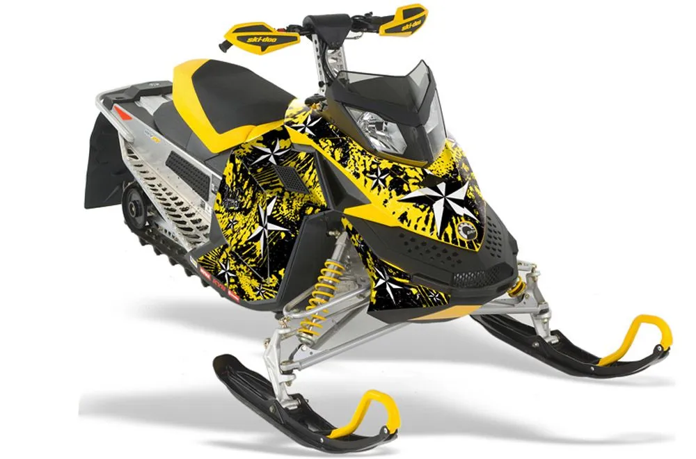 Ski Doo Rev XP Sled Graphic Kit - 2008-2012 North Star Yellow