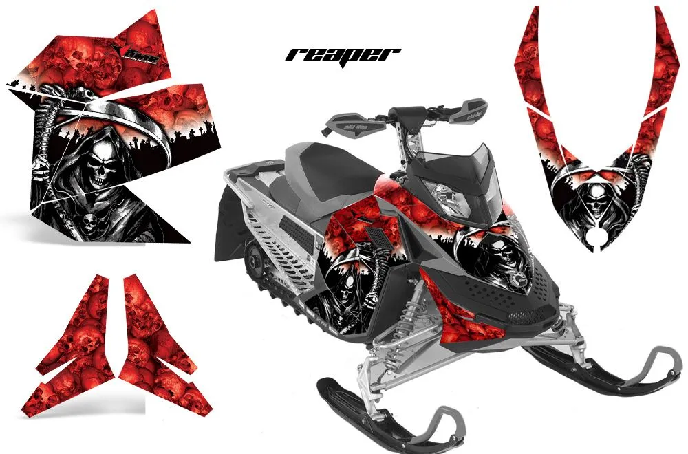 Ski Doo Rev XP Sled Graphic Kit - 2008-2012 Reaper Red