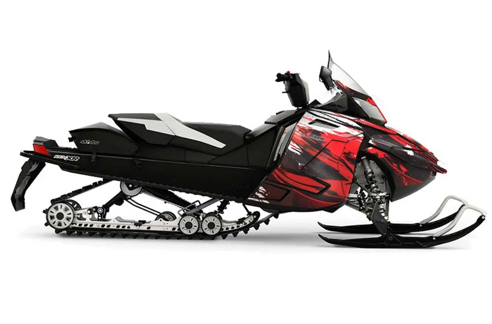 Ski Doo Rev XR Sled Graphic Kit - 2009-2015 Carbon X Red