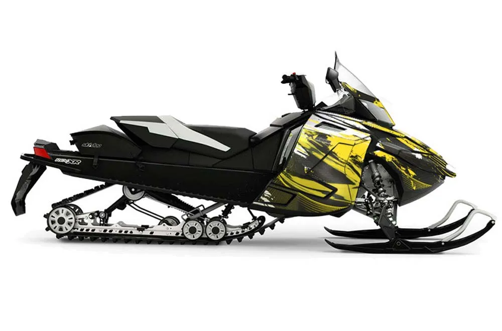 Ski Doo Rev XR Sled Graphic Kit - 2009-2015 Carbon X Yellow
