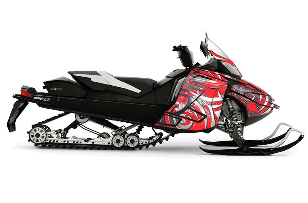Ski Doo Rev XR Sled Graphic Kit - 2009-2015 Deaden Red