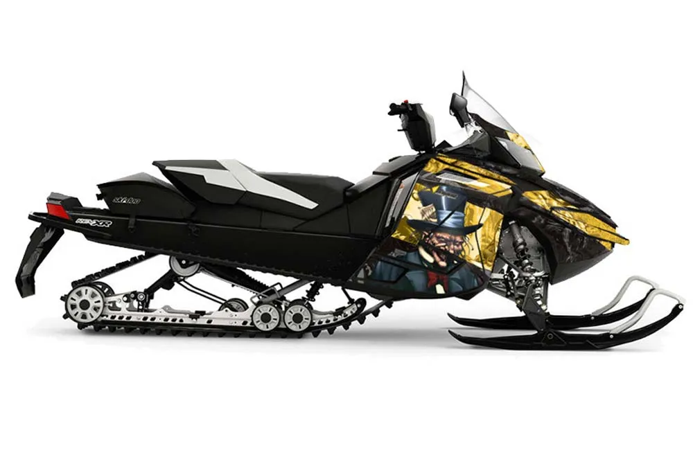 Ski Doo Rev XR Sled Graphic Kit - 2009-2015 Mad Hatter Yellow