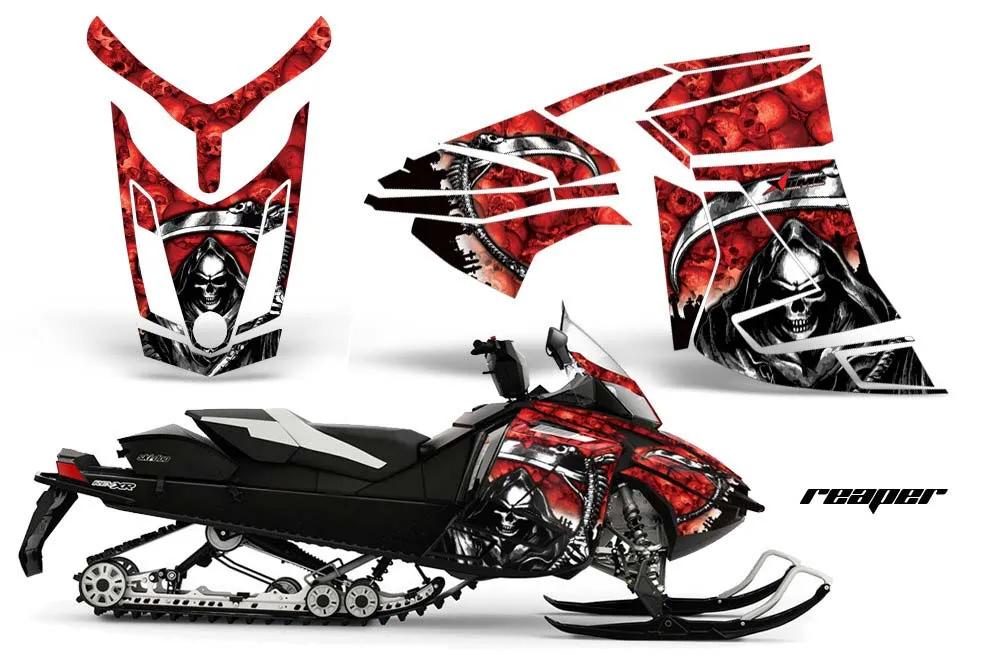 Ski Doo Rev XR Sled Graphic Kit - 2009-2015 Reaper Red