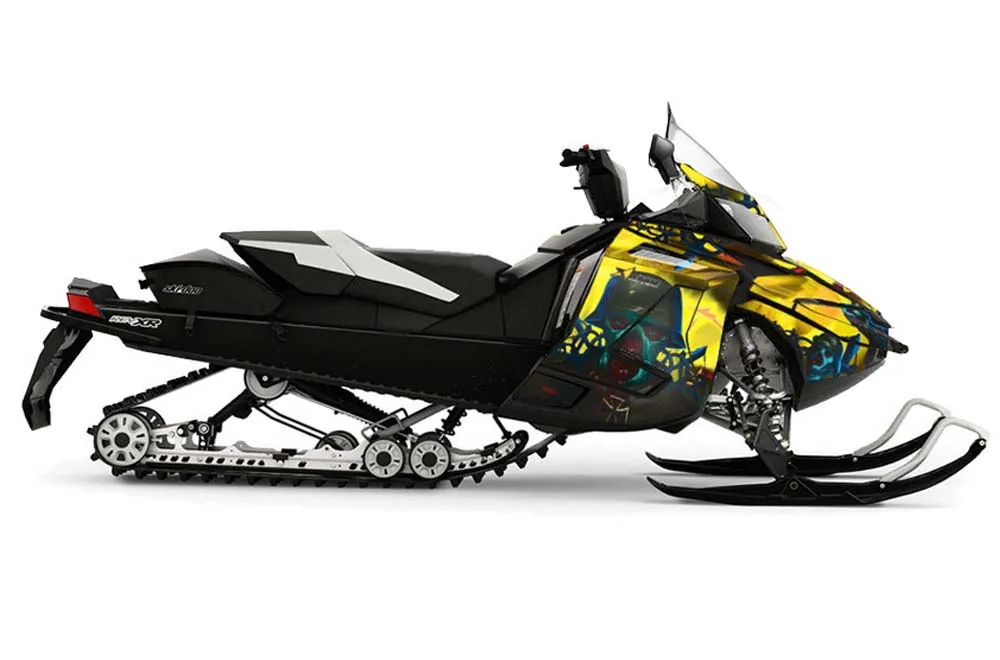 Ski Doo Rev XR Sled Graphic Kit - 2009-2015 Zombie Trooper Yellow