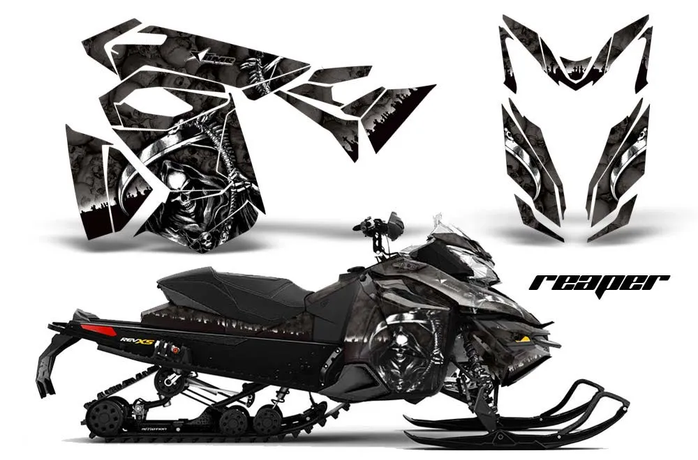 Ski Doo Rev XS Sled Graphic Kit - 2013-2014 Reaper Black