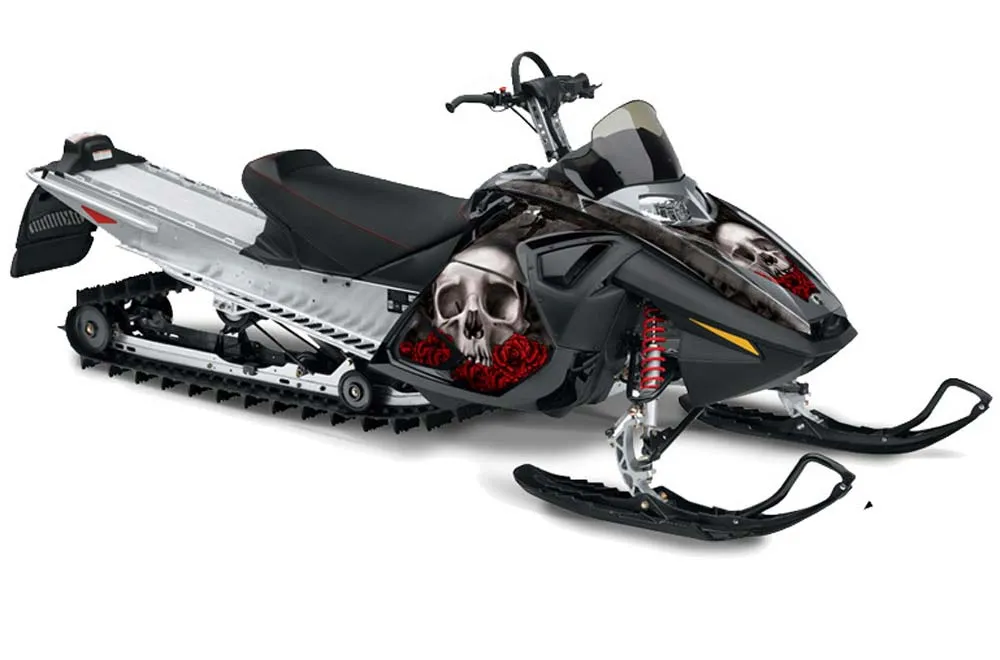 Ski Doo RT Sled Graphic Kit - 2005-2009 Bone Collector Black