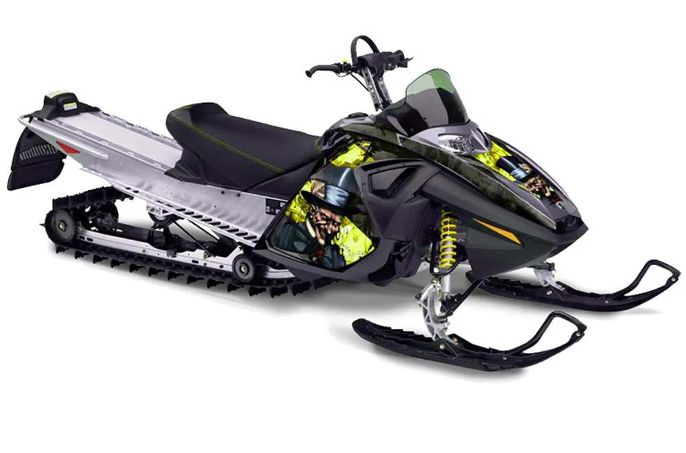Ski Doo RT Sled Graphic Kit - 2005-2009 Mad Hatter Black