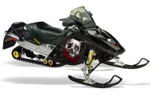 Ski Doo Rev Sled Graphic Kit - 2004-2012 Bone Collector Black