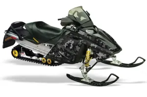 Ski Doo Rev Sled Graphic Kit - 2004-2012 Camoplate Black