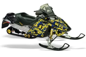 Ski Doo Rev Sled Graphic Kit - 2004-2012 Camoplate Blue