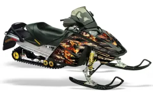 Ski Doo Rev Sled Graphic Kit - 2004-2012 Firestorm Black