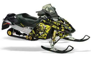 Ski Doo Rev Sled Graphic Kit - 2004-2012 Glock Yellow