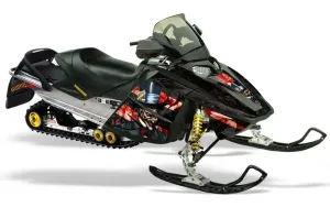 Ski Doo Rev Sled Graphic Kit - 2004-2012 Mad Hatter Red