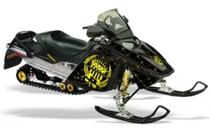 Ski Doo Rev Sled Graphic Kit - 2004-2012 Silver Star - Reloaded Yellow
