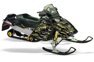 Ski Doo Rev Sled Graphic Kit - 2004-2012 Silver Star - Silverhaze Yellow