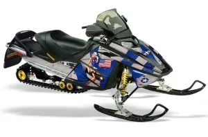 Ski Doo Rev Sled Graphic Kit - 2004-2012 T Bomber Blue