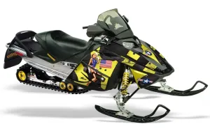 Ski Doo Rev Sled Graphic Kit - 2004-2012 T Bomber Yellow