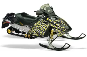 Ski Doo Rev Sled Graphic Kit - 2004-2012 Urban Camo Yellow