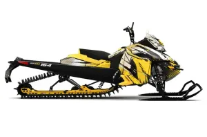 Ski Doo Rev XM Summit Sled Graphic Kit - 2013-2016 Carbon X Yellow