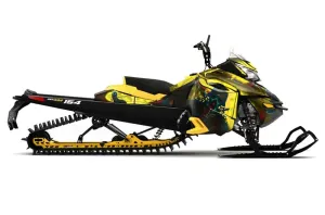 Ski Doo Rev XM Summit Sled Graphic Kit - 2013-2016 Zombie Trooper Yellow