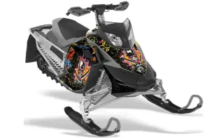 Ski Doo Rev XP Sled Graphic Kit - 2008-2012 Ed Hardy - Pirates Black