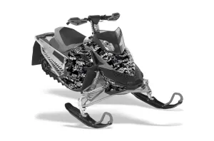 Ski Doo Rev XP Sled Graphic Kit - 2008-2012 Silver Star - Silverhaze Black