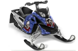 Ski Doo Rev XP Sled Graphic Kit - 2008-2012 Bone Collector Blue