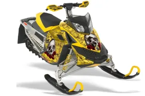 Ski Doo Rev XP Sled Graphic Kit - 2008-2012 Bone Collector Yellow